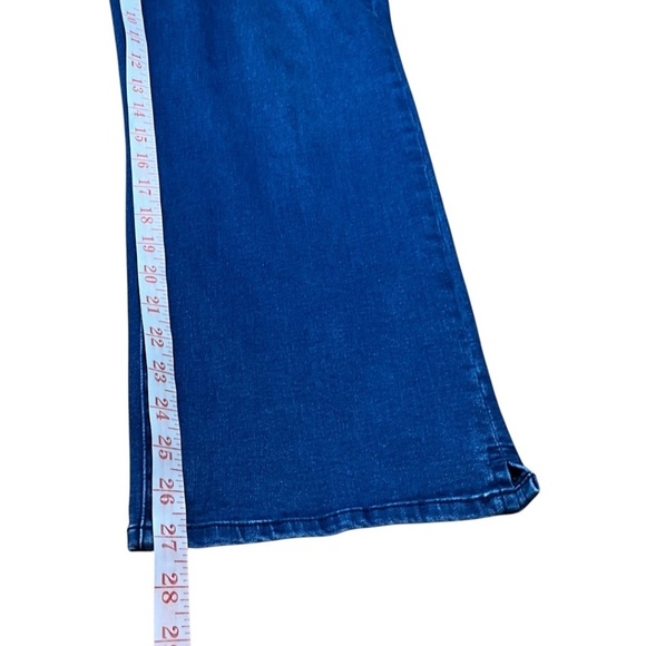 NYDJ Marilyn Straight High Rise Dark Wash Lift Tuck Snap Close Jeans Sz 14 - Picture 7 of 10